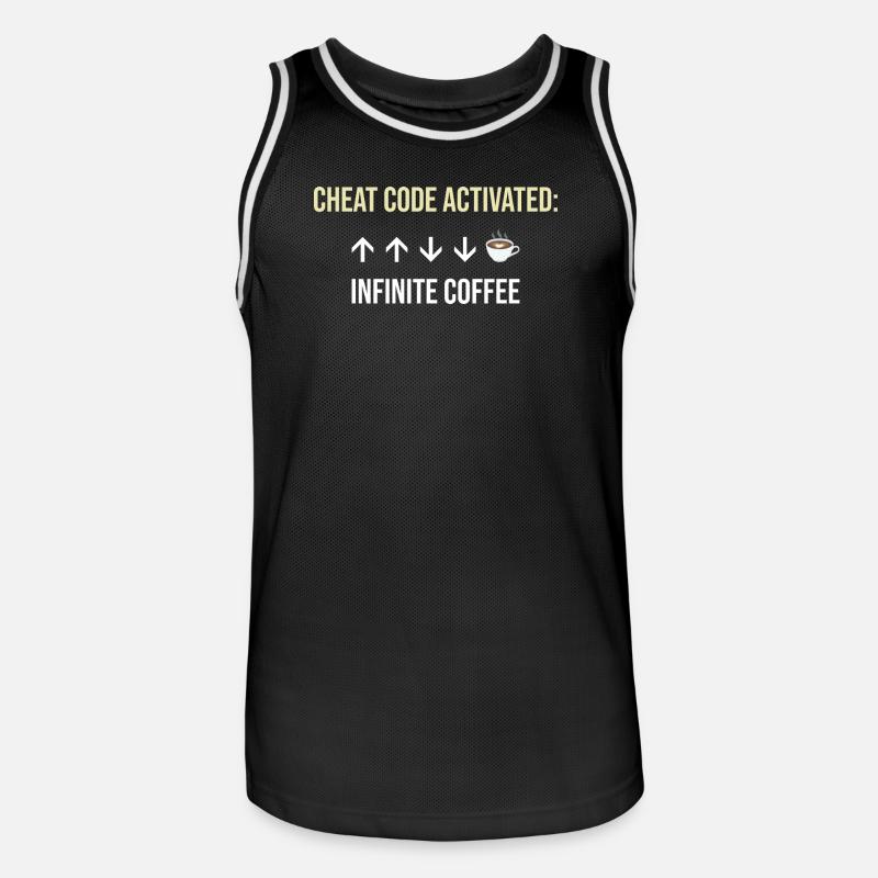 Infinite Coffee Active Cheat Code - Men's Basketball Jersey - black/white