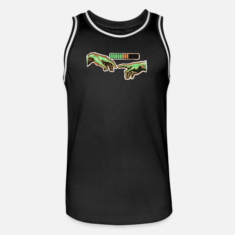 Human Connection Loading - Männer Basketball-Trikot - Schwarz/Weiß