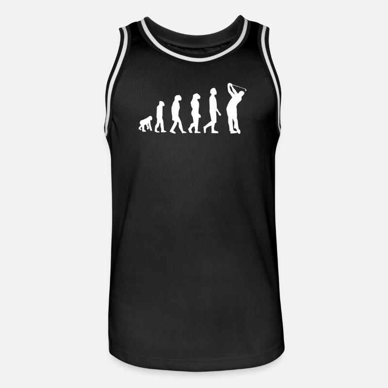 Évolution du swing de golf - Maillot de basket Homme - noir/blanc