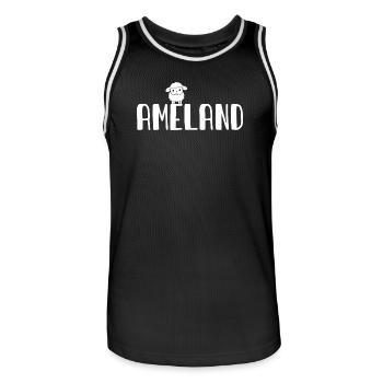 Sweet Sheep Ameland - Men's Basketball Jersey - black/white - Front - AI Model Male 185 dark (185cm)