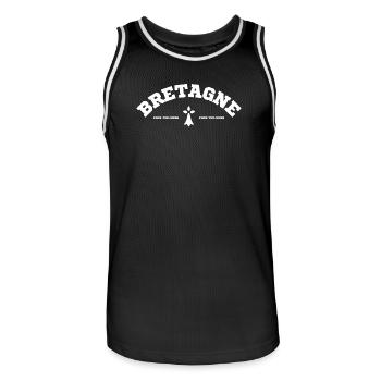 Bretagne Pour Toujours Pour Toujours T-Shirt Ca... - Maillot de basket Homme - noir/blanc - Devant - AI Model Male 185 dark (185cm)