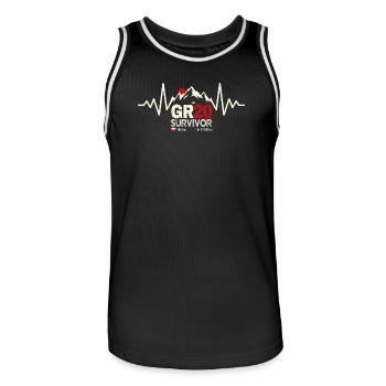GR20 Survivor ECG  Trek Corse Randonnée - Maillot de basket Homme - noir/blanc - Devant - AI Model Male 185 dark (185cm)