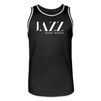 avantgarde jazz - Men's Basketball Jersey - black/white - Front - AI Model Male 185 dark (185cm)