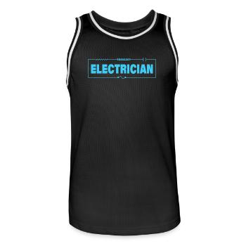 ÉLECTRICIEN - Maillot de basket Homme - noir/blanc - Devant - AI Model Male 185 dark (185cm)