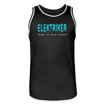 Elektriker Handwerker Design - Männer Basketball-Trikot - Schwarz/Weiß - Vorne - AI Model Male 185 dark (185cm)
