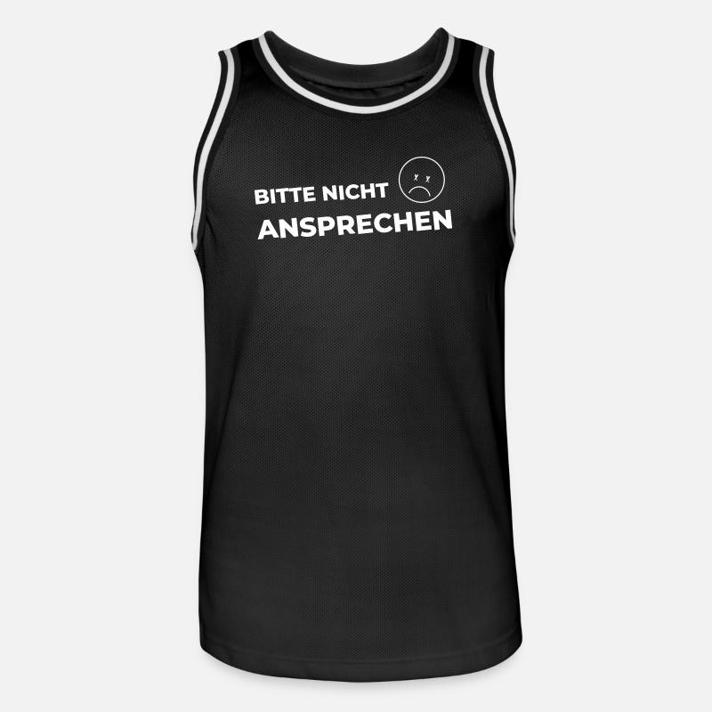Bitte nicht ansprechen - Männer Basketball-Trikot - Schwarz/Weiß