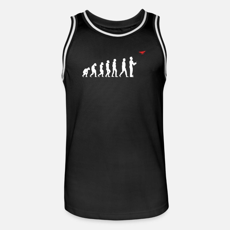 Evolution Drone Retro Heartbeat - Men's Basketball Jersey - black/white