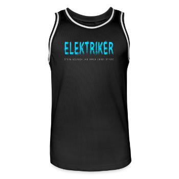 Elektriker Handwerker Design - Männer Basketball-Trikot - Schwarz/Weiß - Vorne - AI Model Male 185 dark (185cm)