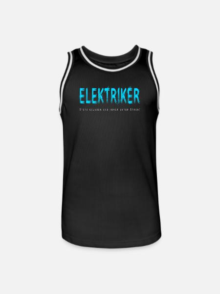 Elektriker Handwerker Design - Männer Basketball-Trikot - Schwarz/Weiß