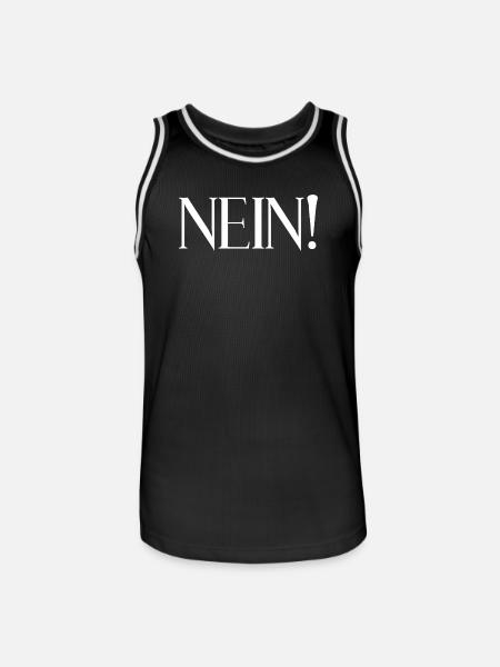 Nein - Männer Basketball-Trikot - Schwarz/Weiß