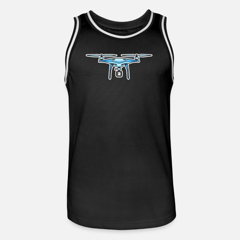 Drone Drone Drones - Men's Basketball Jersey - black/white