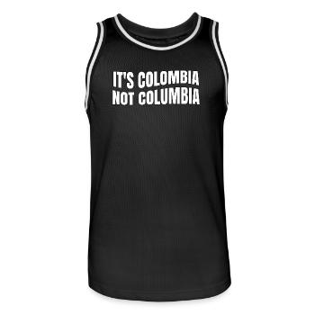 Kolumbien Nicht Kolumbien Kolumbianische Flagge Kolumbien - Männer Basketball-Trikot - Schwarz/Weiß - Vorne - AI Model Male 185 dark (185cm)