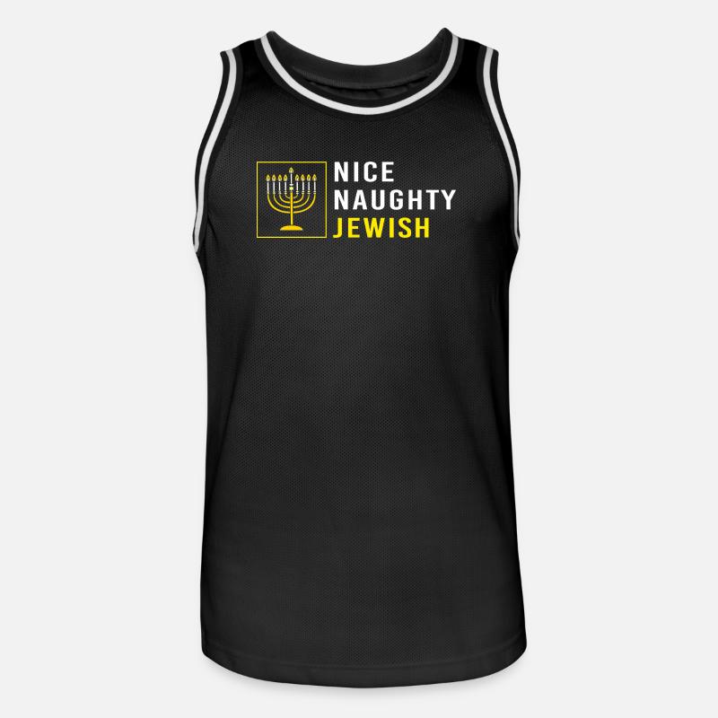 Hanoukka Hanoukka Hanoukka - Maillot de basket Homme - noir/blanc