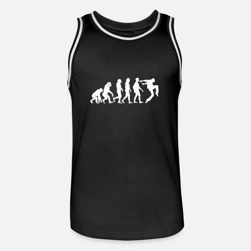 Tanz evolution tänzer dance geschenk tanzen - Männer Basketball-Trikot - Schwarz/Weiß