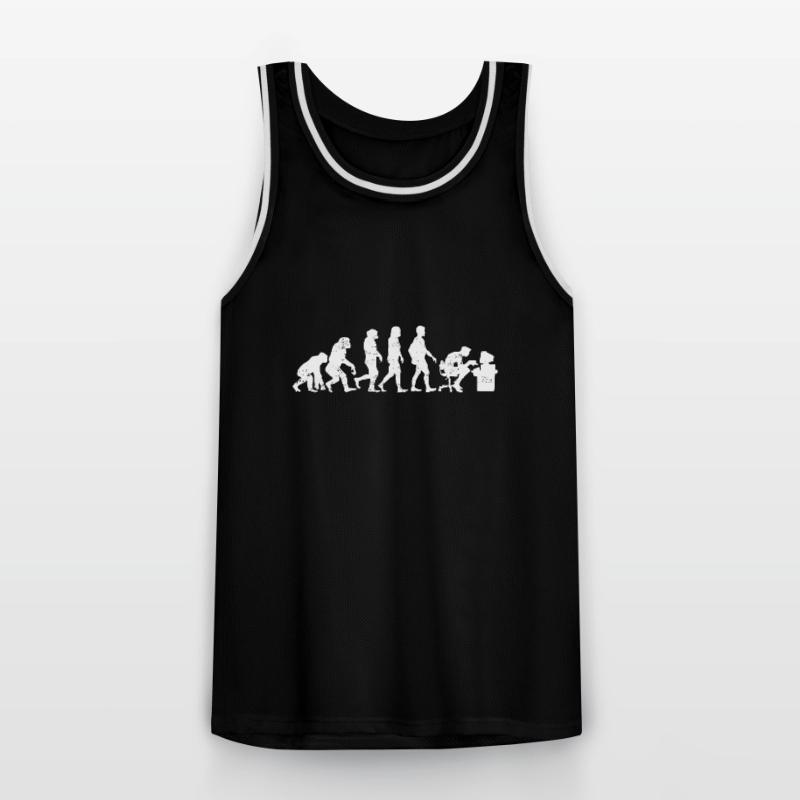 Programmierer evolution coder informatik geschenk Männer Basketball-Trikot