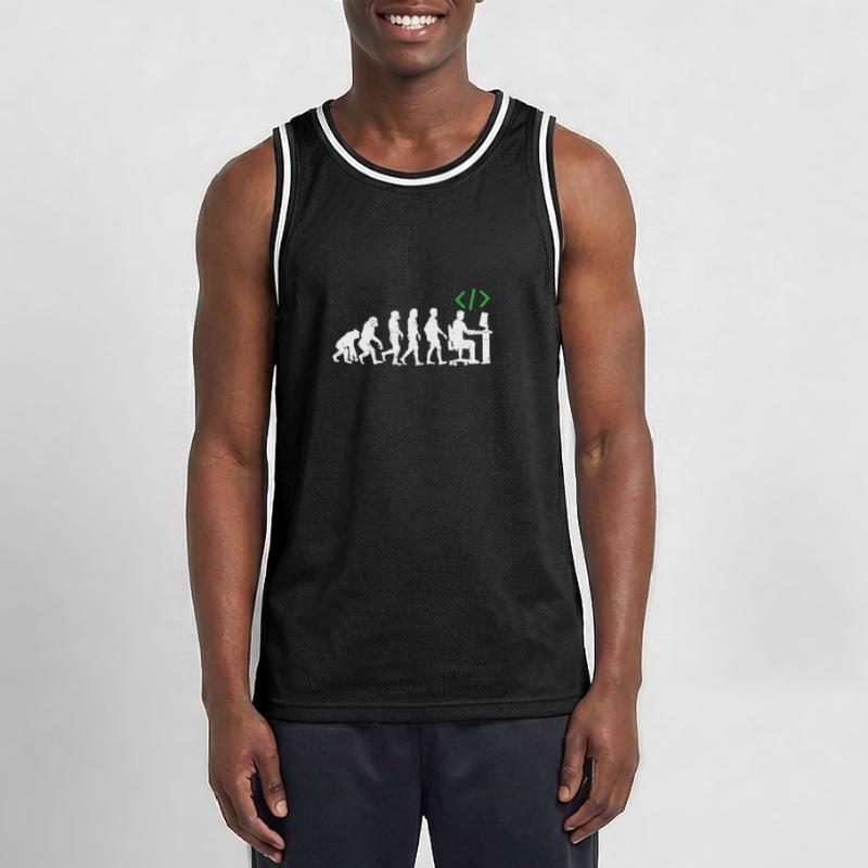 Programmierer Evolution geschenk coder java c++ Männer Basketball-Trikot