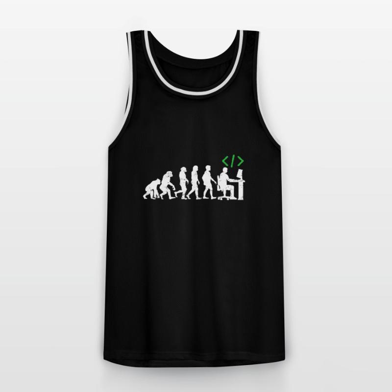 Programmierer Evolution geschenk coder java c++ Männer Basketball-Trikot