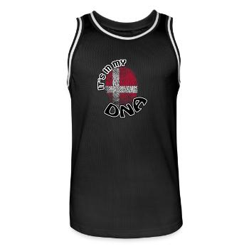 Cadeau Il est dans mon adn dns racines Danemark - Maillot de basket Homme - noir/blanc - Devant - AI Model Male 185 dark (185cm)