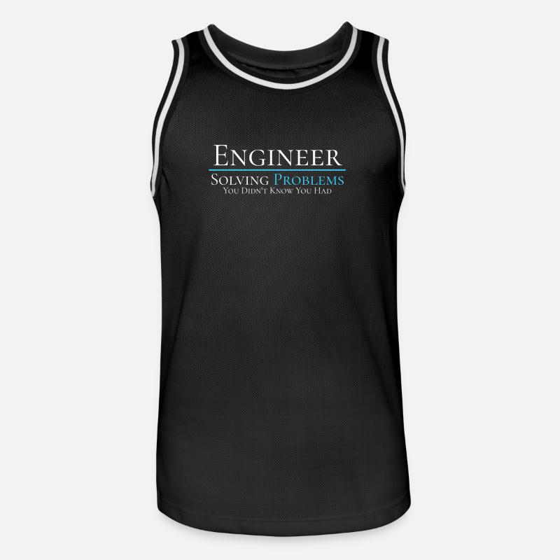 Engineer - Solving Problems - Engineering Shirt - Männer Basketball-Trikot - Schwarz/Weiß