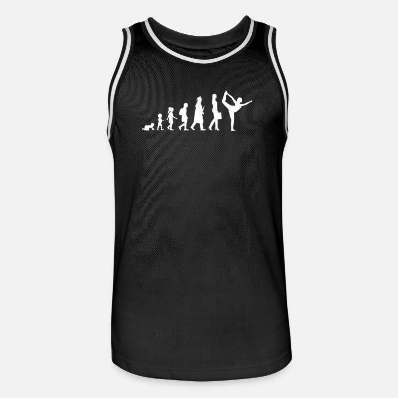 Kind zu Yogini Evolution - Männer Basketball-Trikot - Schwarz/Weiß