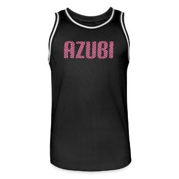 Azubi Tshirt 6 23 rosa - Männer Basketball-Trikot - Schwarz/Weiß - Vorne - AI Model Male 185 dark (185cm)