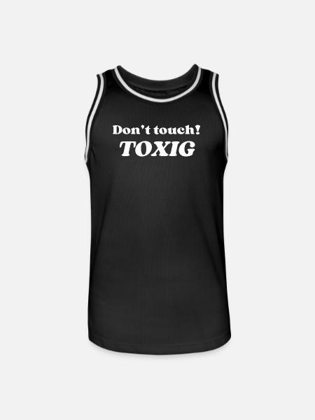 Dont Touch - Männer Basketball-Trikot - Schwarz/Weiß
