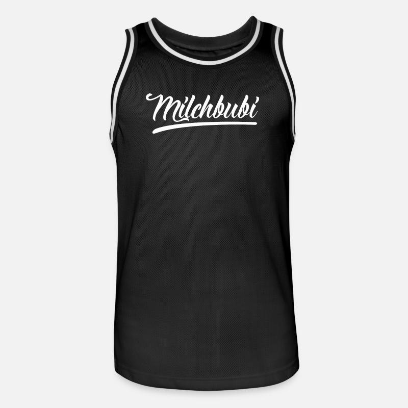 Script Logo - Männer Basketball-Trikot - Schwarz/Weiß