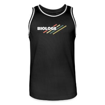 Biologist as a profession - Men's Basketball Jersey - black/white - Front - AI Model Male 185 dark (185cm)