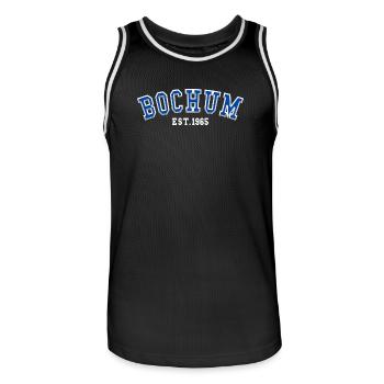 Bochum Est. 1965 - Männer Basketball-Trikot - Schwarz/Weiß - Vorne - AI Model Male 185 dark (185cm)