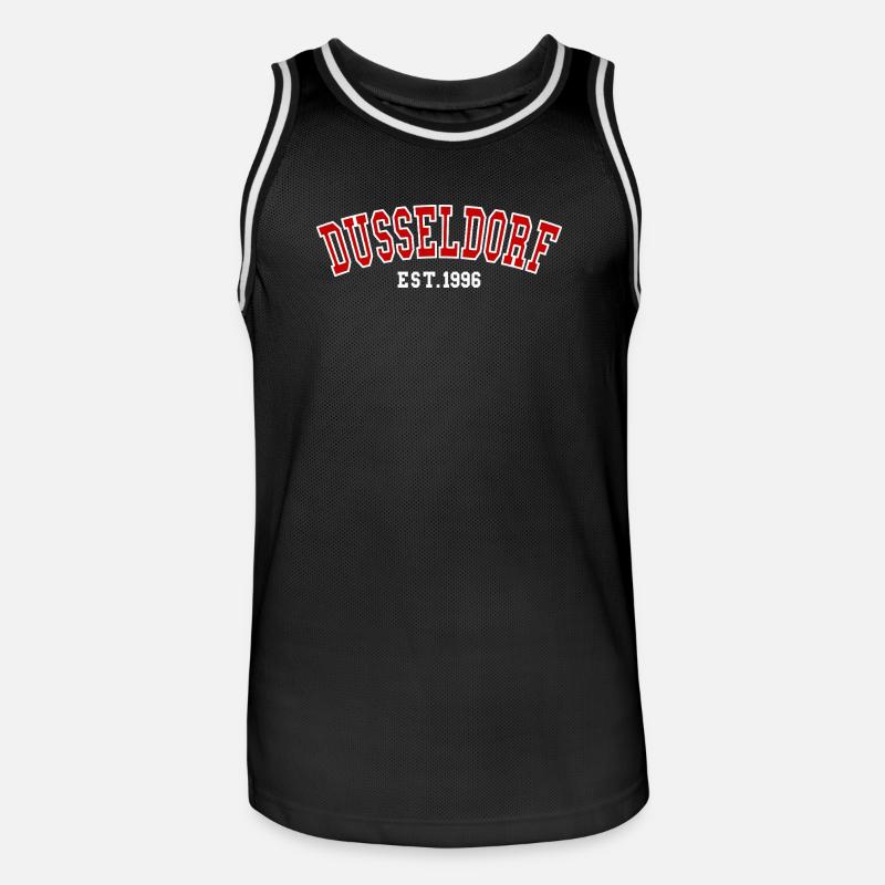 Dusseldorf Est. 1996 - Men's Basketball Jersey - black/white