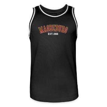 Magdeburg Est. 1966 - Men's Basketball Jersey - black/white - Front - AI Model Male 185 dark (185cm)
