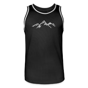 Berg Berge Naturschutz  - Männer Basketball-Trikot - Schwarz/Weiß - Vorne - AI Model Male 185 dark (185cm)