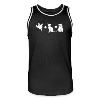 Funny Halloween Dog Ghost Halloween Dog - Männer Basketball-Trikot - Schwarz/Weiß - Vorne - AI Model Male 185 dark (185cm)