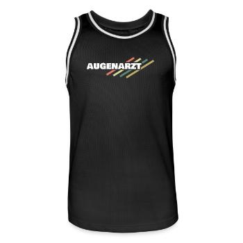 Augenarzt - Männer Basketball-Trikot - Schwarz/Weiß - Vorne - AI Model Male 185 dark (185cm)