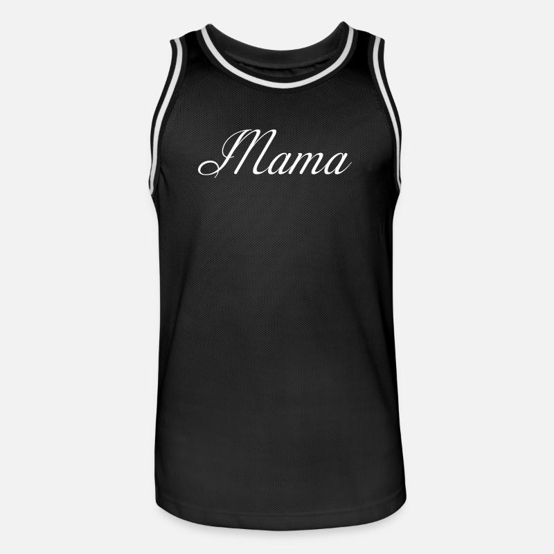 Mama Script Élégance - Maillot de basket Homme - noir/blanc