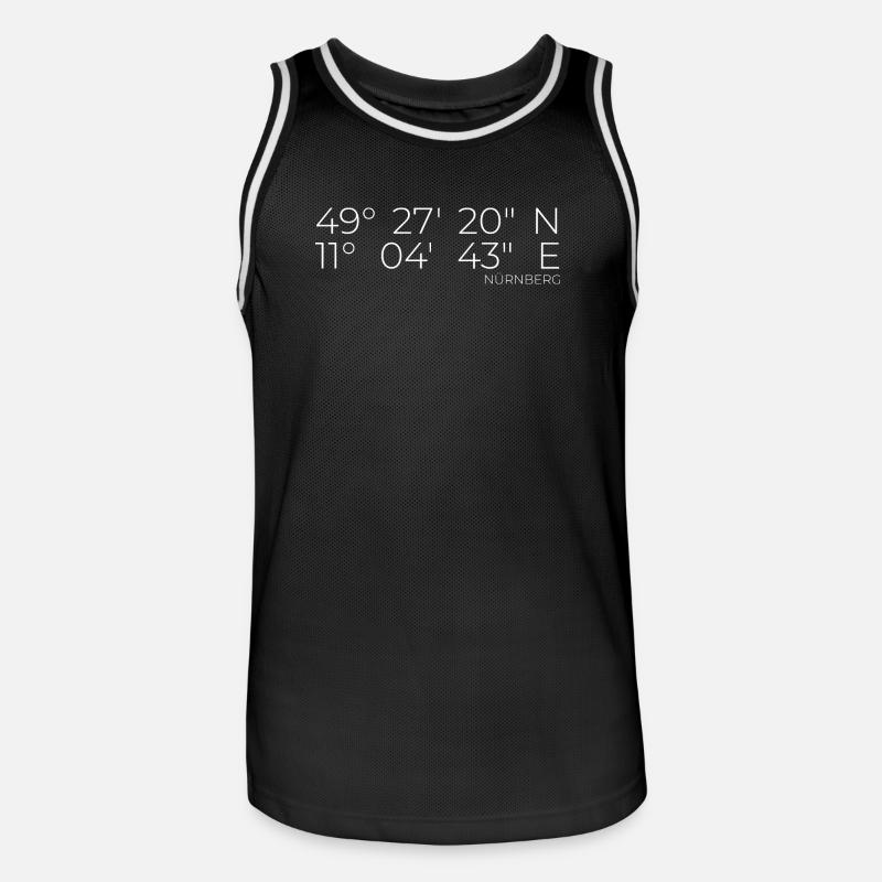 Coordinates Nuremberg - Men's Basketball Jersey - black/white
