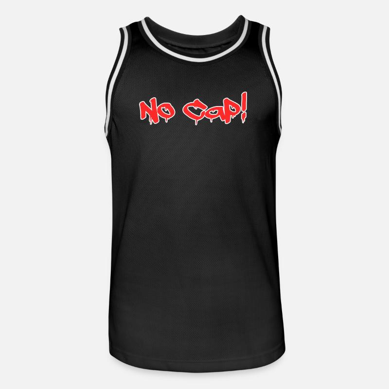 Pas de Cap ! - Style graffiti - Maillot de basket Homme - noir/blanc