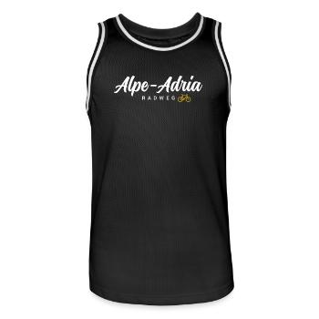 Piste cyclable de l’Alpe Adria - Maillot de basket Homme - noir/blanc - Devant - AI Model Male 185 dark (185cm)