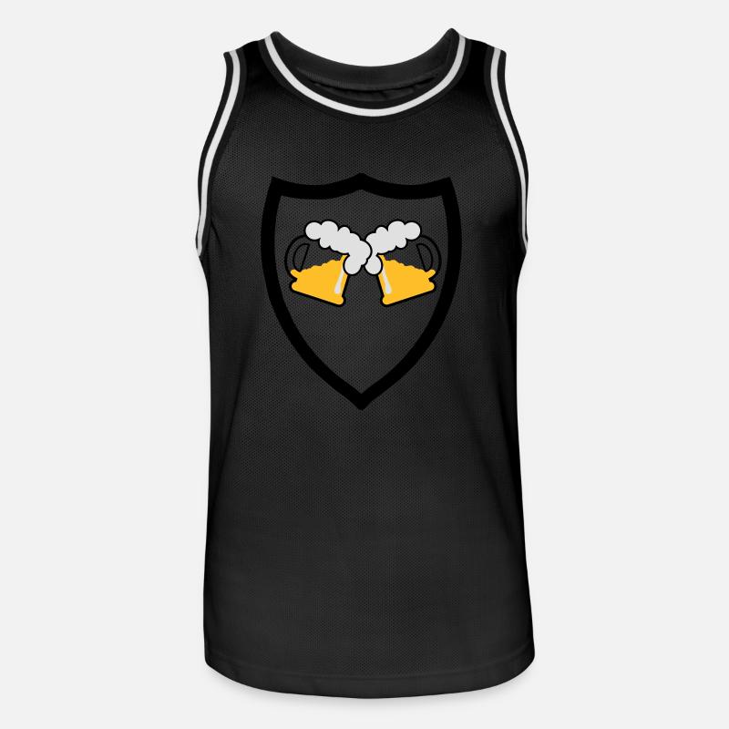 Emblème de bière 3c - Maillot de basket Homme - noir/blanc