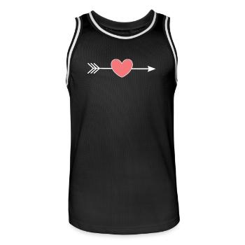 Valentinstag Geschenk Valentinstag - Männer Basketball-Trikot - Schwarz/Weiß - Vorne - AI Model Male 185 dark (185cm)