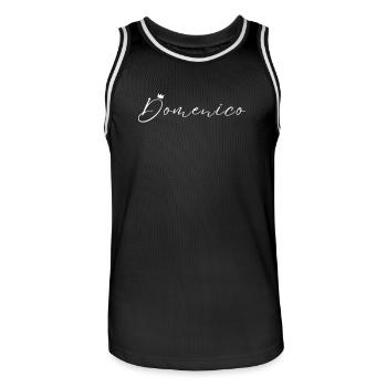 Domenico Name König T-Shirt Geschenk Männer - Männer Basketball-Trikot - Schwarz/Weiß - Vorne - AI Model Male 185 dark (185cm)