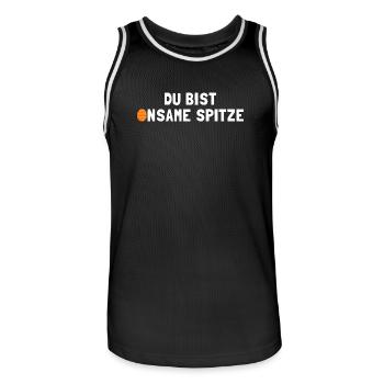 Ostern Spruch Kompliment - Männer Basketball-Trikot - Schwarz/Weiß - Vorne - AI Model Male 185 dark (185cm)