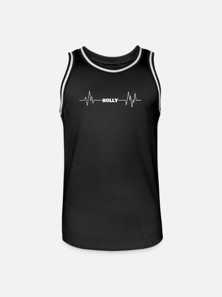 Prénom Holly - Maillot de basket Homme - noir/blanc