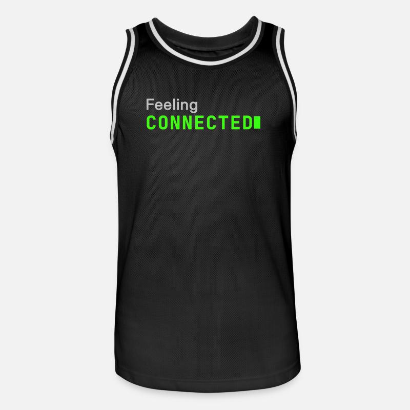 Feeling connected | Developer mood - Men's Basketball Jersey - black/white