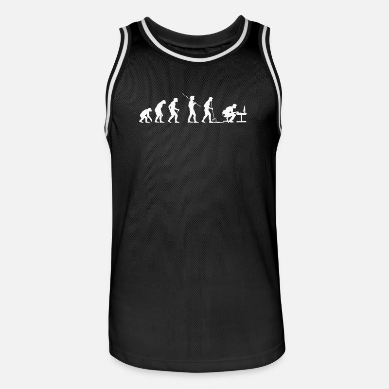 Programmeur Evolution Geek - Maillot de basket Homme - noir/blanc