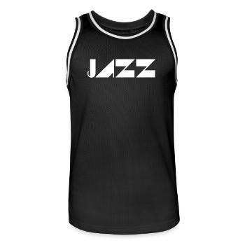 Logo Jazz Geometry - Maillot de basket Homme - noir/blanc - Devant - AI Model Male 185 dark (185cm)