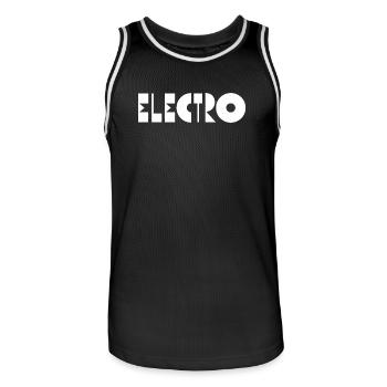 Electro music - Men's Basketball Jersey - black/white - Front - AI Model Male 185 dark (185cm)