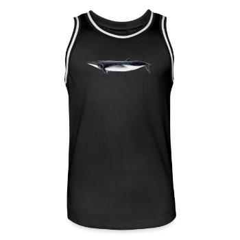 Bryde - Bryde baleine - rorqual tropical - Maillot de basket Homme - noir/blanc - Devant - AI Model Male 185 dark (185cm)