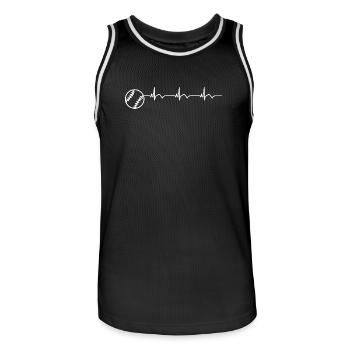 Baseball ECG Batte de baseball - Maillot de basket Homme - noir/blanc - Devant - AI Model Male 185 dark (185cm)