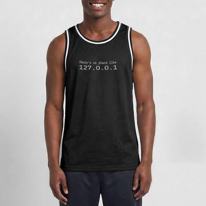 Programmer Nerd IT No place like Localhost Men's Basketball Jersey